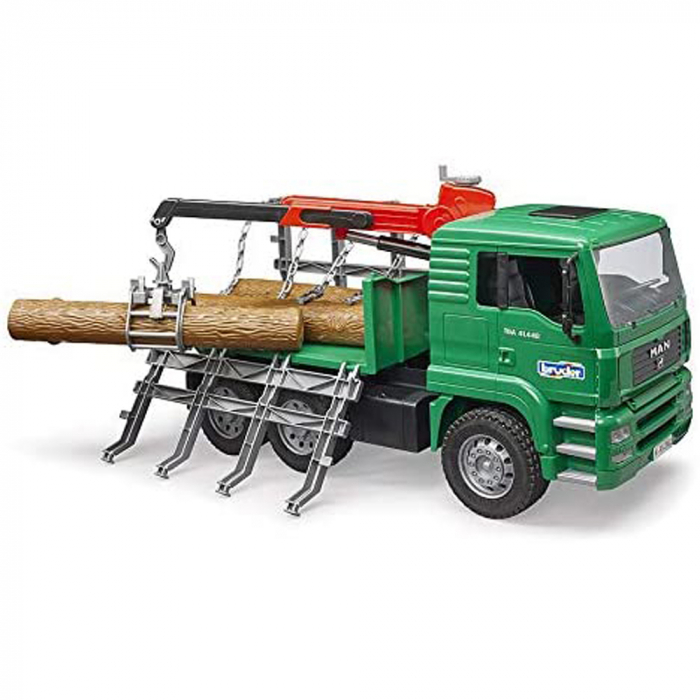 Bruder - Camion Lemne Man Tga Cu Macara De Incarcare Si 3 Busteni [2]