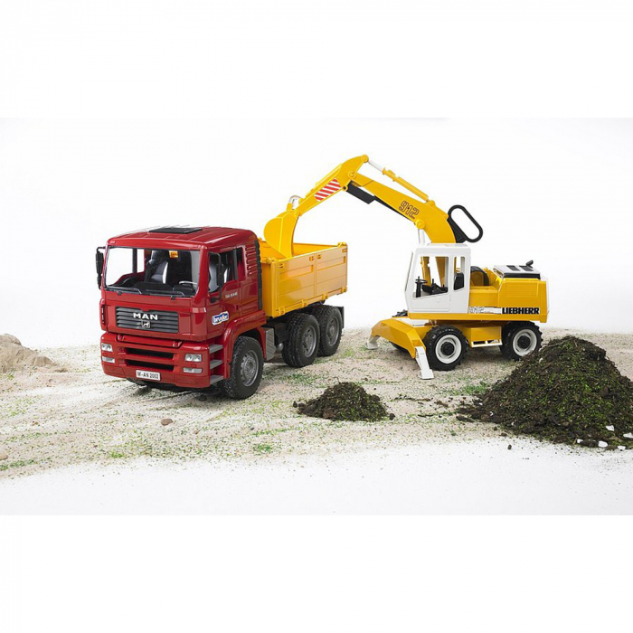 Bruder - Camion Man Tga Si Excavator Liebherr [2]