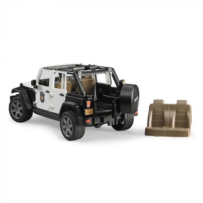 Bruder - Jeep Wrangler Unlimited Rubicon De Politie Cu Sirena Si Figurina [2]