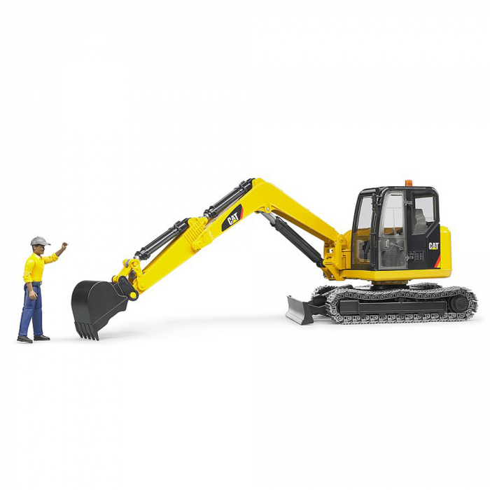Bruder - Mini Excavator Cat Cu Muncitor [4]