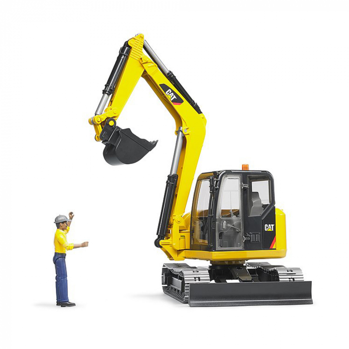 Bruder - Mini Excavator Cat Cu Muncitor [5]