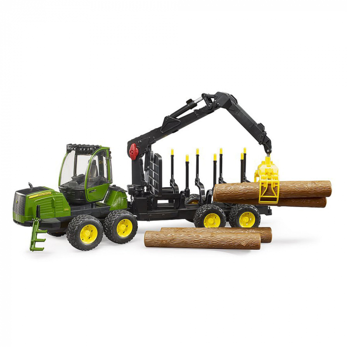 Bruder - Tractor Forestier John Deere 1210E Cu Graifer Si 4 Busteni [3]