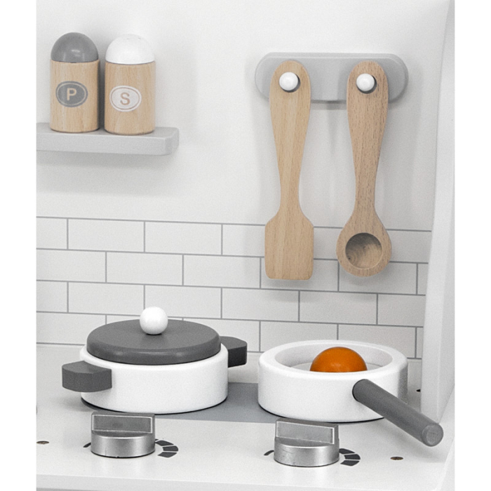 Bucatarie din lemn gri cu accesorii, PolarB Viga [3]