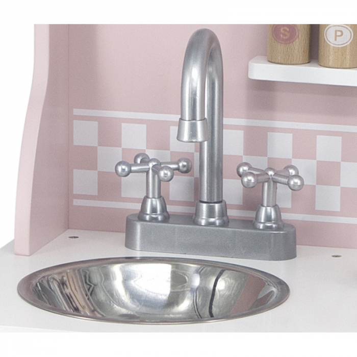 Jucarie copii - Bucatarie roz din lemn cu accesorii, PolarB, Viga [4]