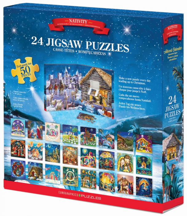Calendar de Advent Nasterea, 24 puzzle-uri, 50 piese [2]