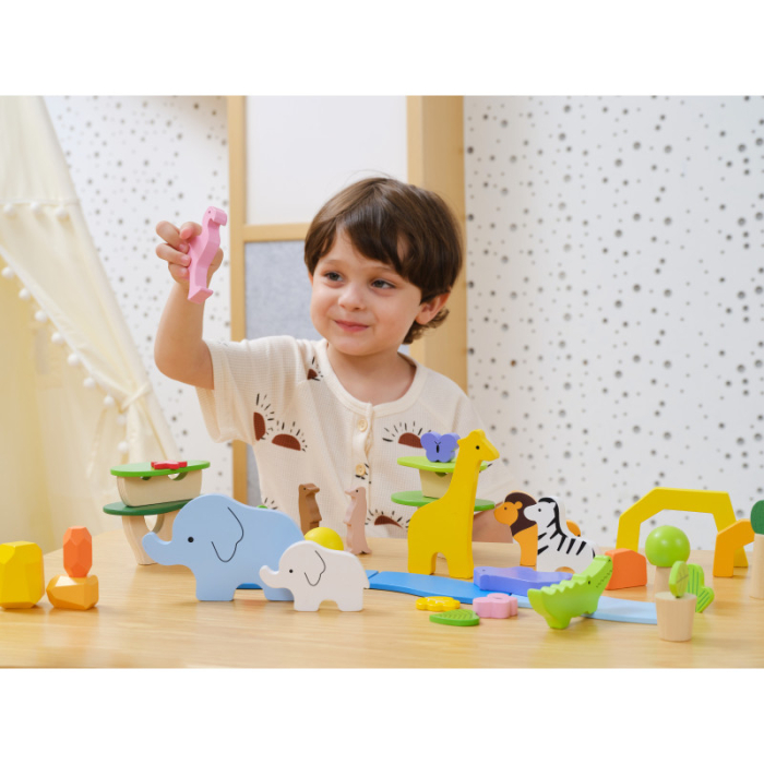 Camion din lemn cu sortare forme Animale Salbatice, Viga [3]