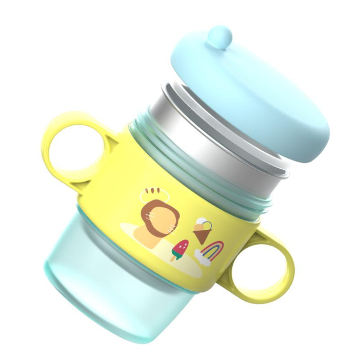 Cana termos cu manere si capac, blue, 250ml,  U-Grow [3]