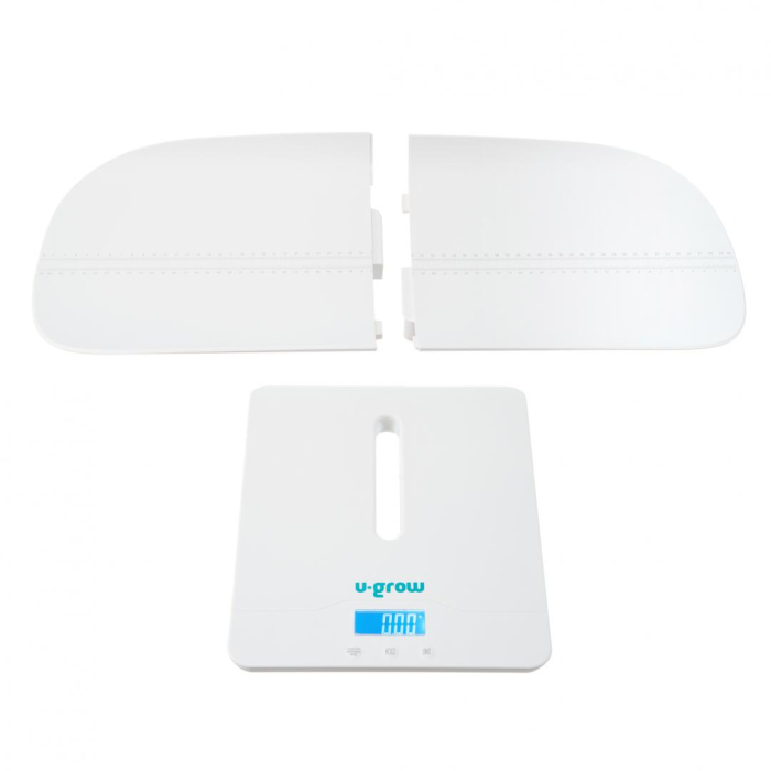 Cantar digital corporal 2in1 pentru bebe si mama, U-Grow, Display LED, blueetoth, Auto off, Functie Tara, 100kg, Alb [6]