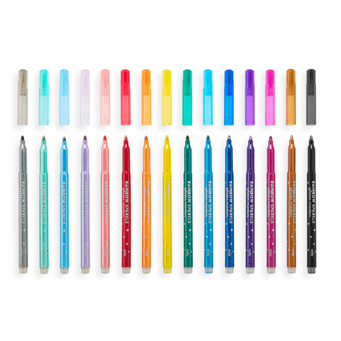 Carioci cu sclipici Rainbow Sparkle, set de 15 culori [2]