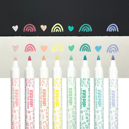 Carioci cu vopsea Vivid Pop! - set de 8, pastel [5]