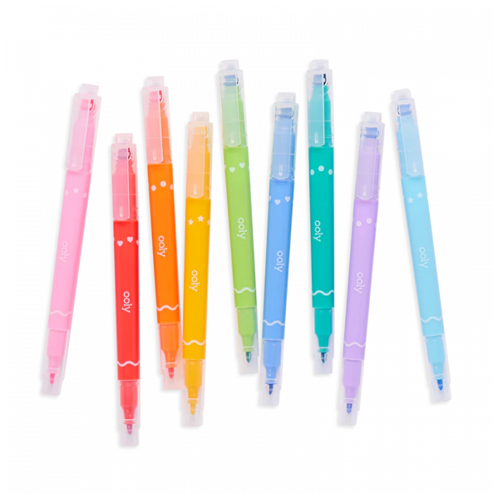 Carioci duble cu stampile Confetti Stamp - set de 9 [4]