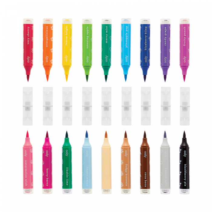 Carioci lavabile duble cu stampile Stampables- Set de 18 [6]