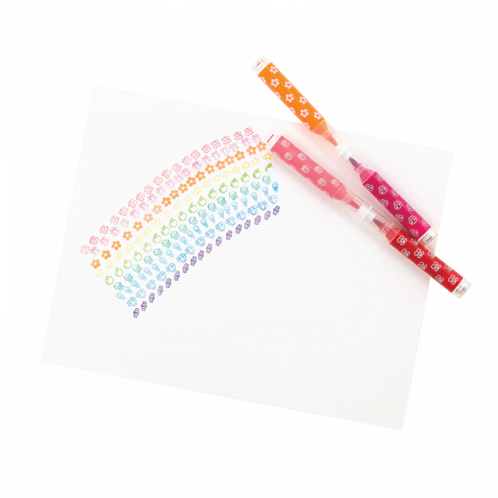 Carioci lavabile duble cu stampile Stampables- Set de 18 [4]