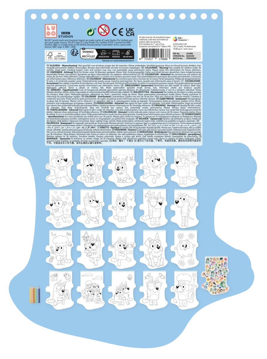 Carnetel de colorat cu creioane - Bluey [3]