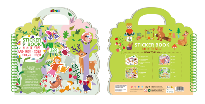 Carte cu abtibilduri repozitionabilesi scene pop-up - Viata in Padure [6]