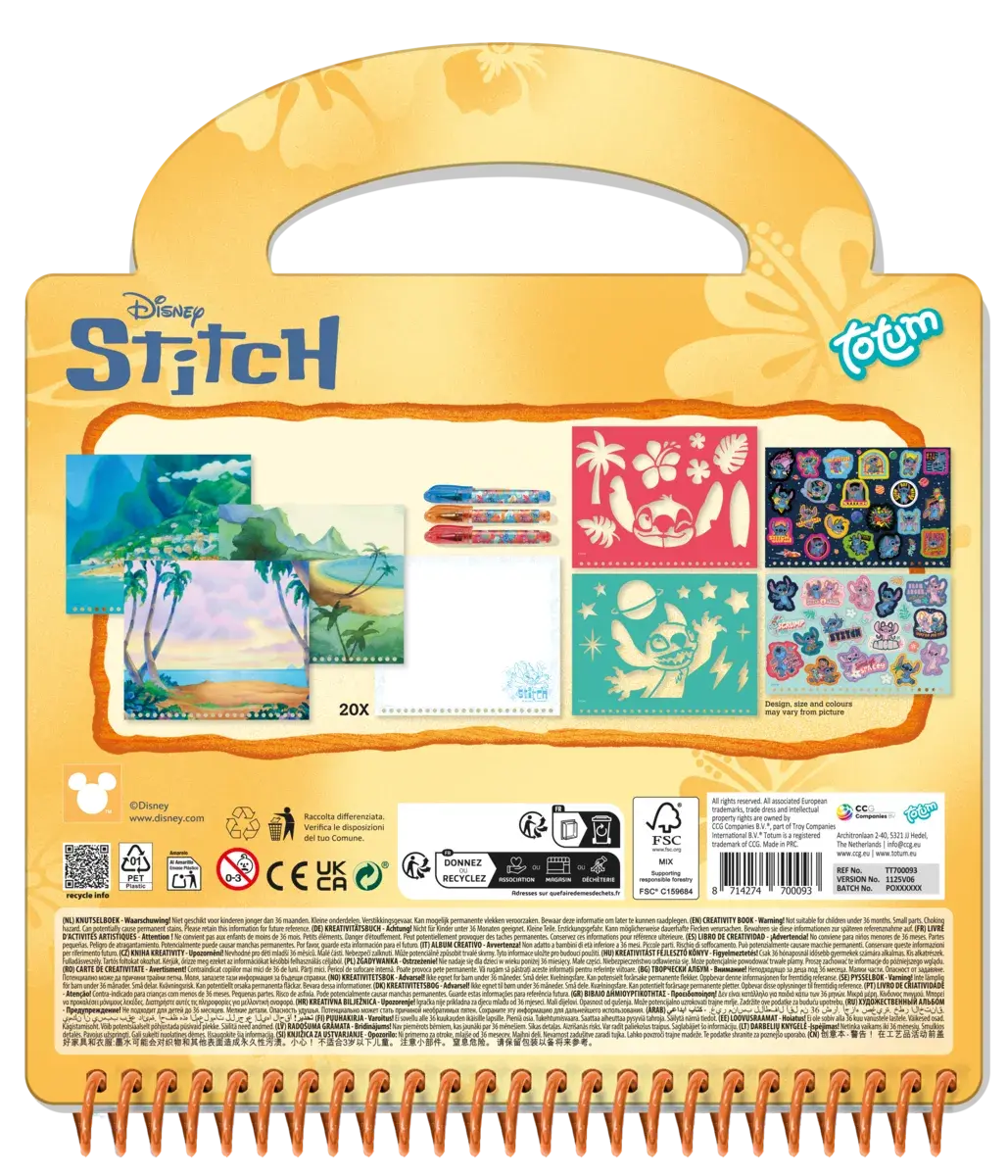 Carte de activitati & pixuri - Stitch [2]
