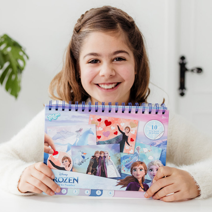 Carte de colorat & abtibilduri cu numere - Frozen [6]
