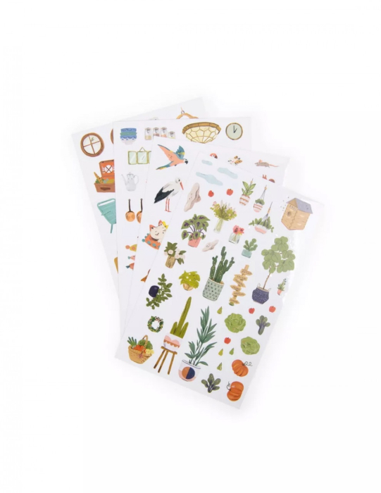 Carte de colorat cu abtibilduri Les Parisiennes, Moulin Roty [5]