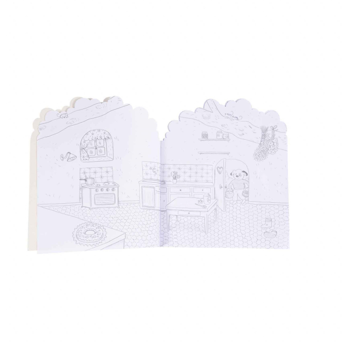 Carte de colorat cu stickere Marea familie, Moulin Roty [4]