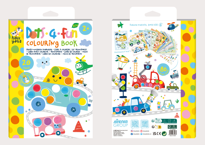 Carte de colorat Dots4Fun - Mijloace de transport [2]