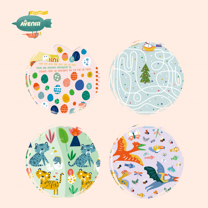 Carte de pictat cu apa, stickere si jocuri, portabila - 4 anotimpuri [8]