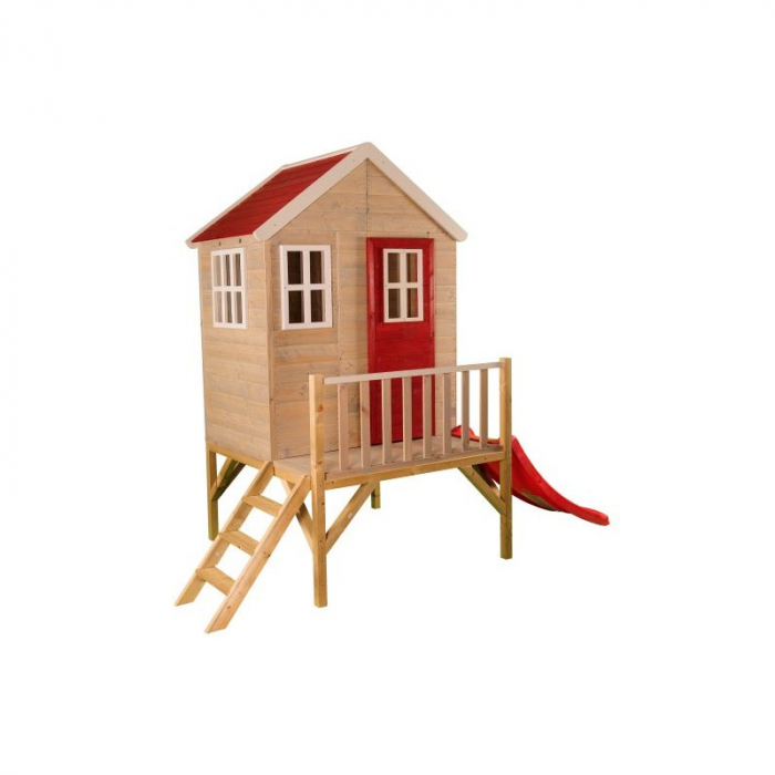 Casuta de gradina Nordic Garden House cu platforma si tobogan (M4) [4]