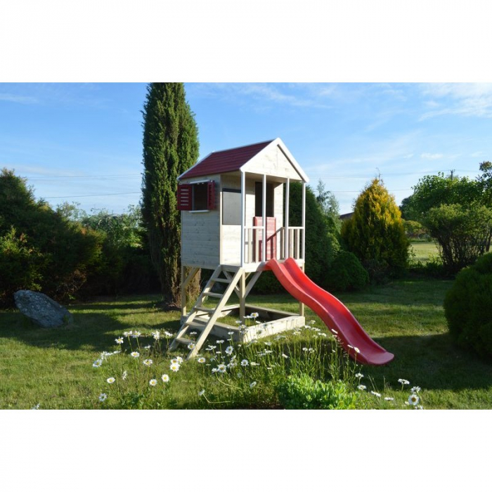 Casuta de gradina Summer Adventure House cu platforma cu loc pentru nisip si tobogan (M7) [3]