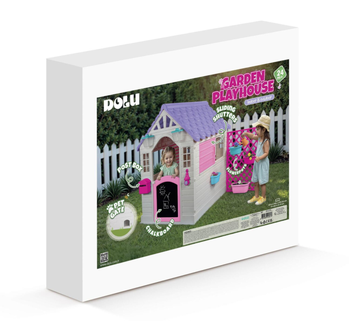 Casuta deluxe pentru copii - Alb & roz [2]