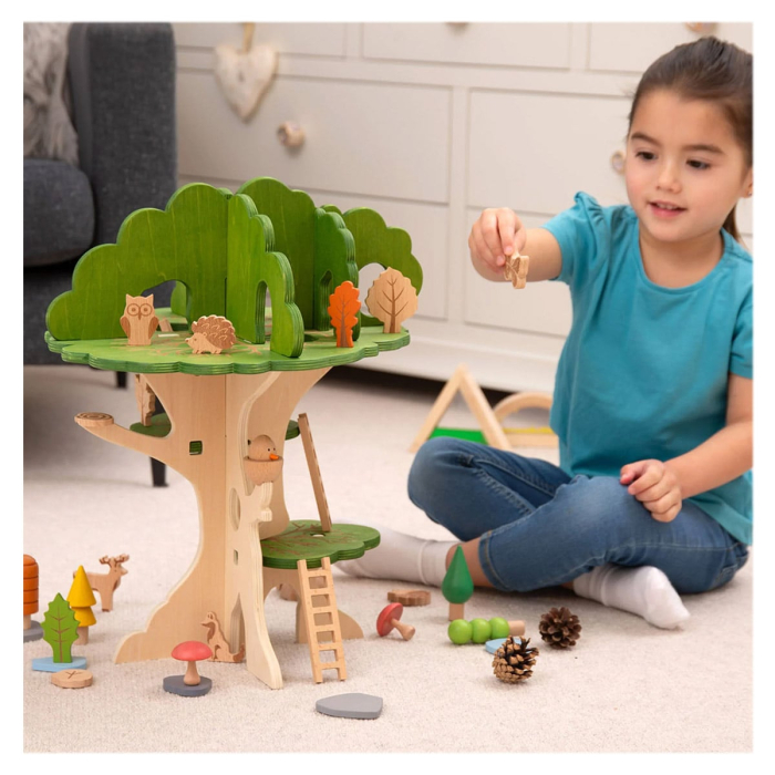 Casuta din padure, set din lemn cu accesorii [3]