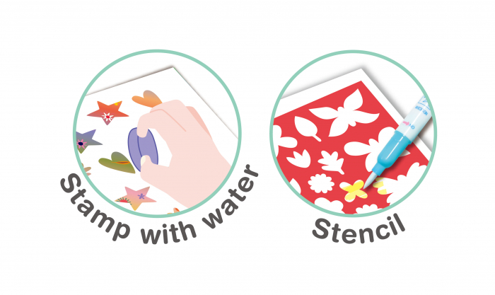 Cea mai mare Carte de pictat cu apa, sabloane, stampile si jocuri, portabila - Basme [4]