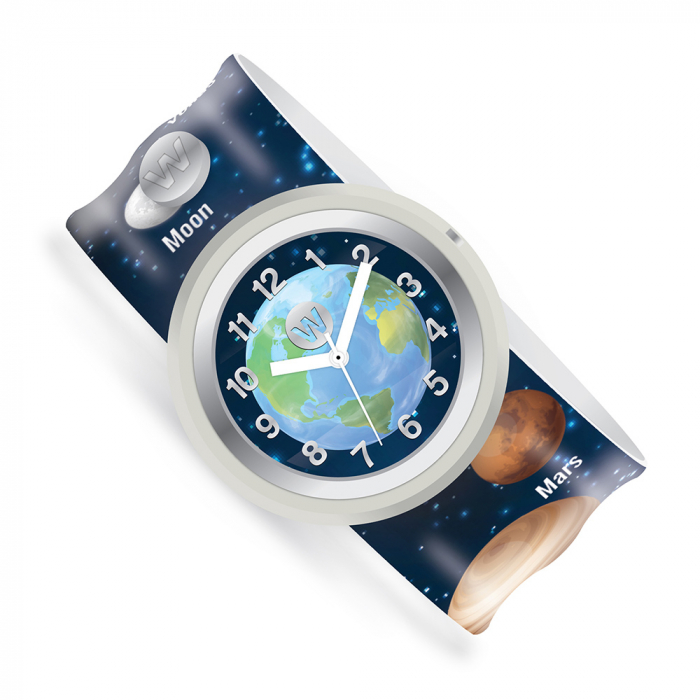 Ceas analog pentru copii cu bratara din silicon slap-on, Sistemul solar [2]