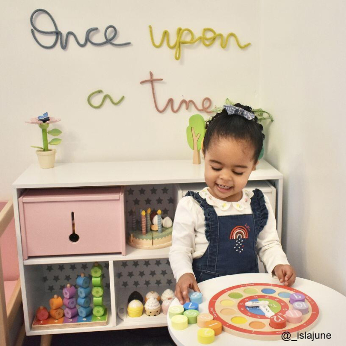 Ceas colorat din lemn [3]