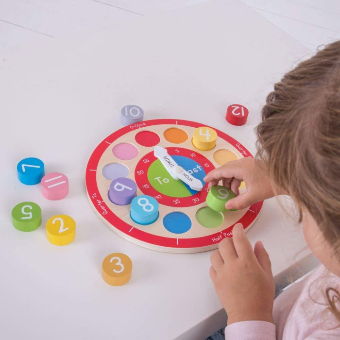 Ceas colorat din lemn [4]