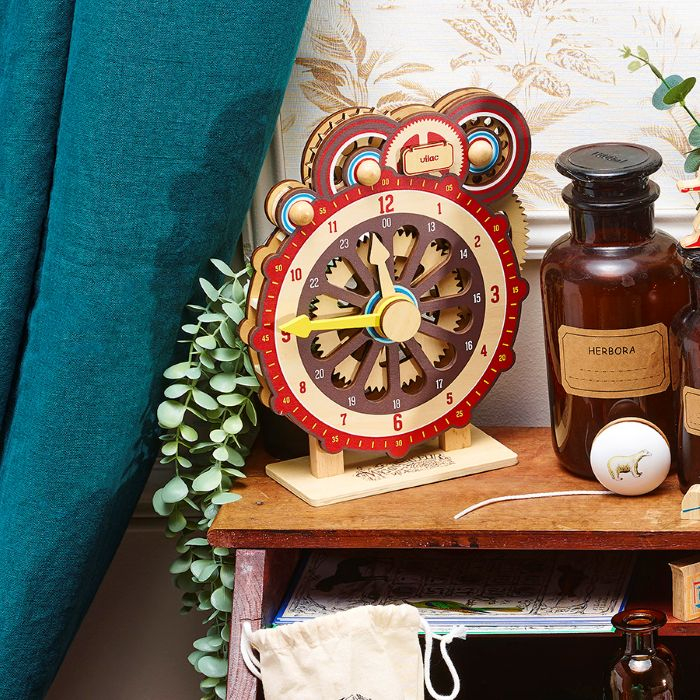 Ceas educativ din lemn pentru copii - Ecran digital si cadran cu ace - Vilac [5]