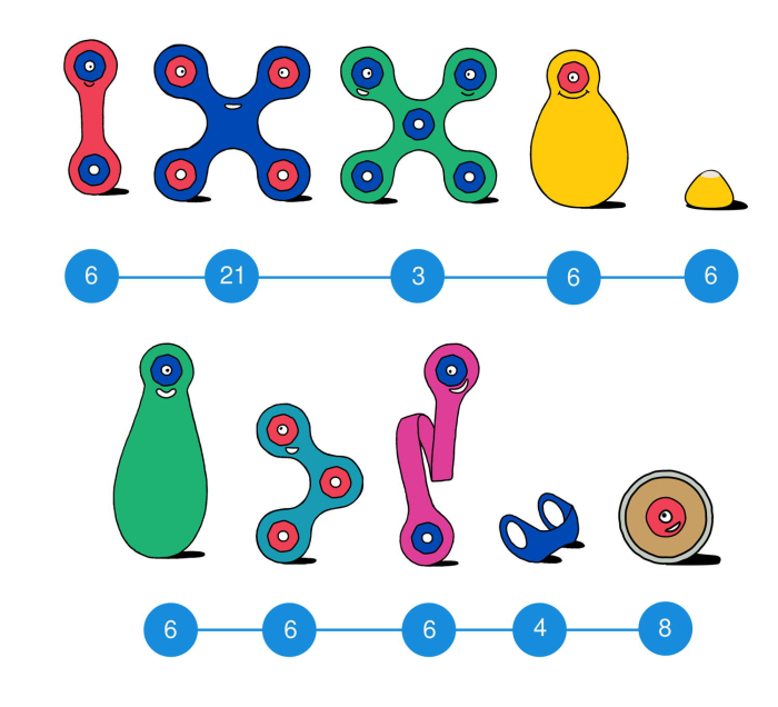 Clixo® joc magnetic de construit - Modele cu rotite (72 piese) [8]