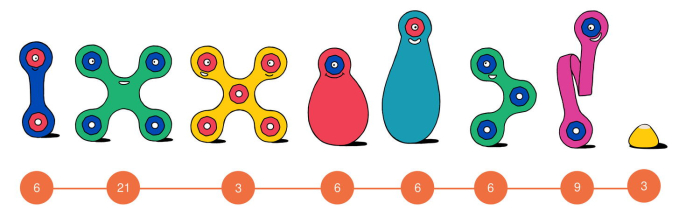 Clixo® joc magnetic de construit - Super Curcubeu (60 piese) [8]