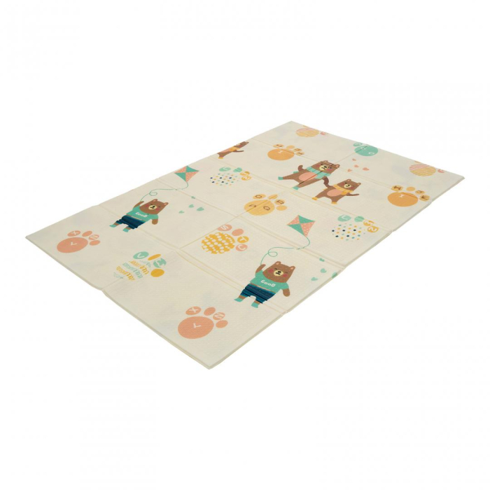 Covor de joaca pentru copii U-Grow, din spuma, pliabil, 2 fete, impermeabil, izolant, 120 x 180 x 1 cm, alfabet [3]