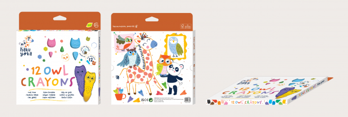 Creioane cerate Bufnite, Haku Yoka, 12 culori [4]