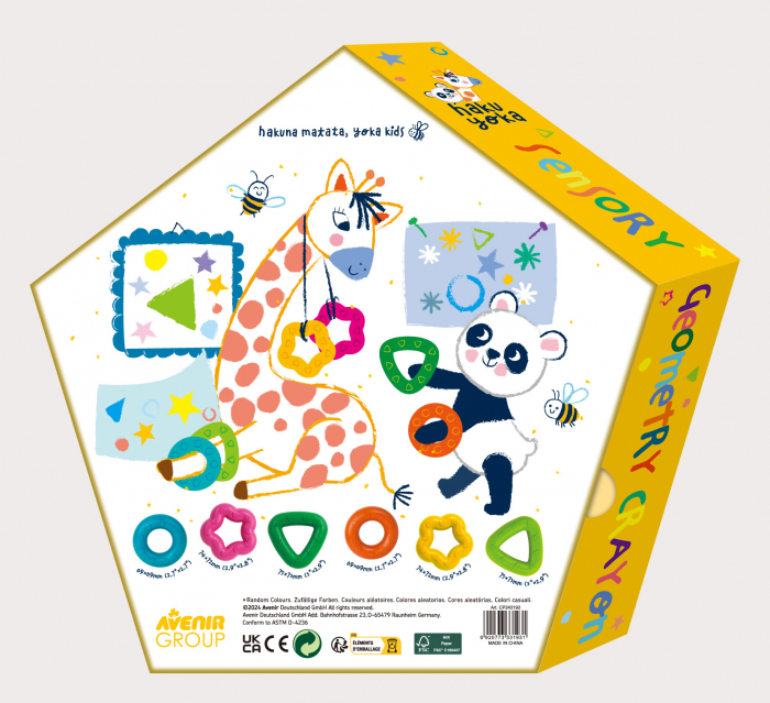 Creioane cerate geometrice Crazy-Mold, set de 6 - Haku Yoka [2]