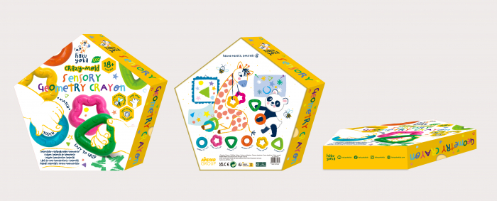 Creioane cerate geometrice Crazy-Mold, set de 6 - Haku Yoka [3]