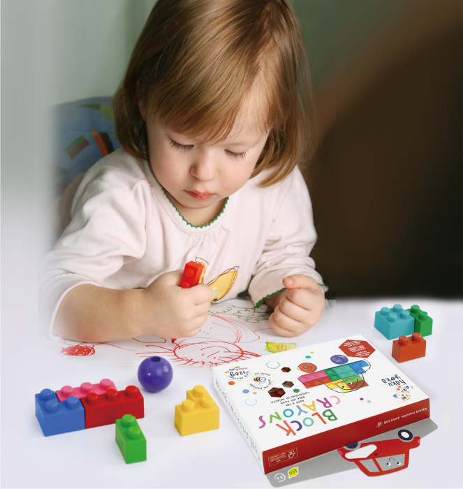 Creioane cerate interconectabile Block Crayons - Dinozaur T-Rex, Haku Yoka [3]
