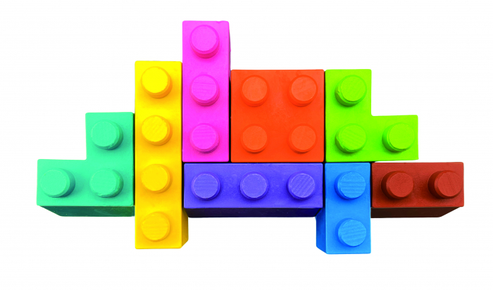 Creioane cerate interconectabile Block Crayons - Dinozaur Triceratops, Haku Yoka [2]