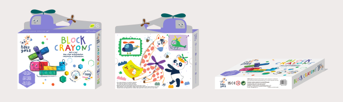 Creioane cerate interconectabile Block Crayons - Elicopter, Haku Yoka [6]