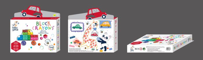 Creioane cerate interconectabile Block Crayons - Masina, Haku Yoka [6]