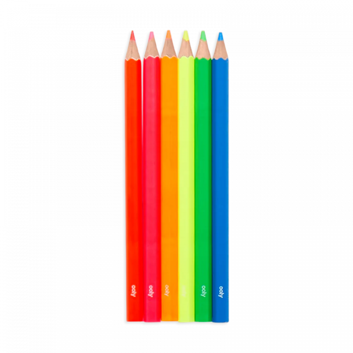 Creioane Colorate Neon Jumbo Brights - set de 6 [2]