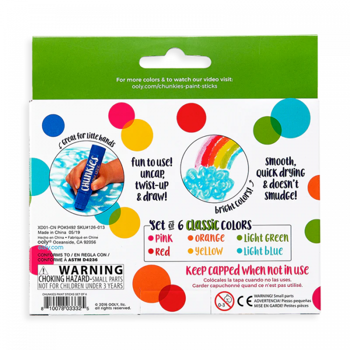 Creioane tempera solida Chunkies, 6 bucati [4]