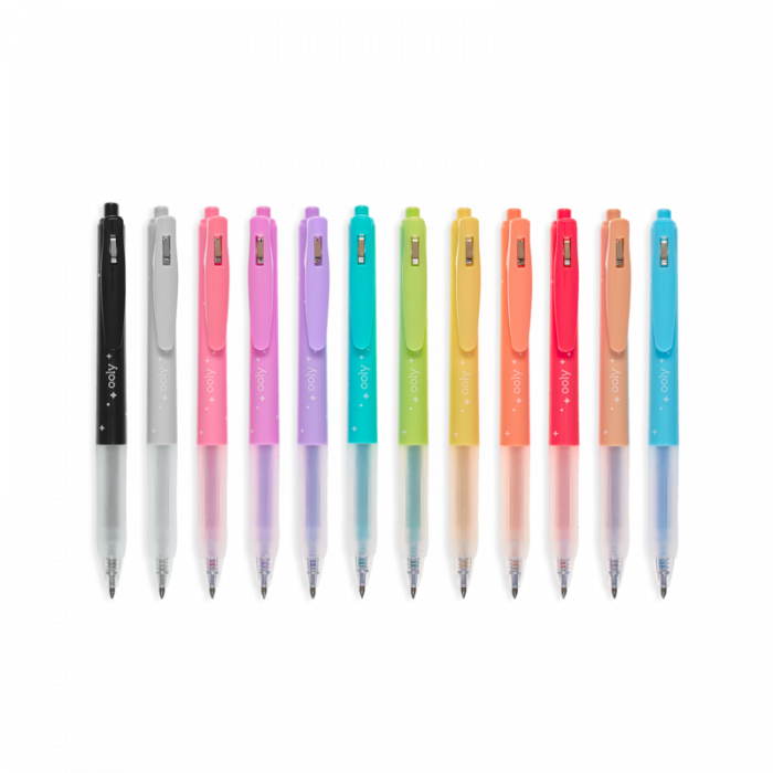 Pixuri retractabile cu gel si sclipici, Oh My Glitter!, set 12 culori [2]