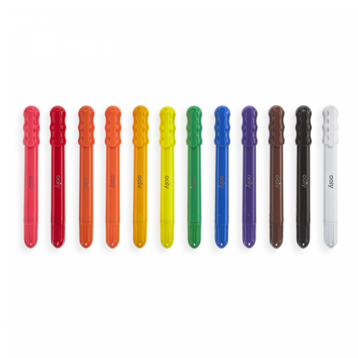 Creioane cu gel pentru geam si sticla, Rainy Dayz, set 12 culori lavabile [4]