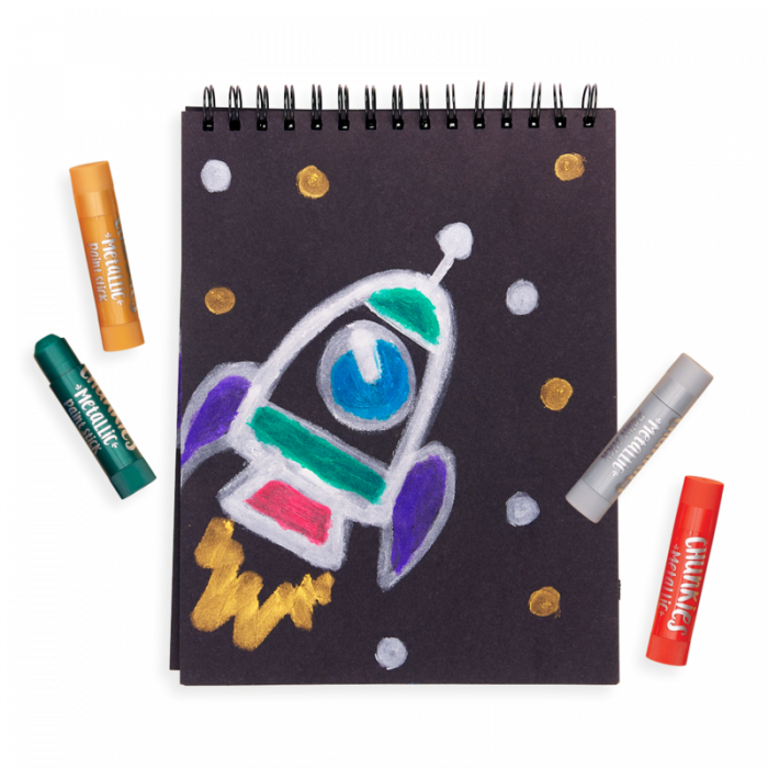 Creioane tempera solida Chunkies culori metalice, 6 bucati [4]