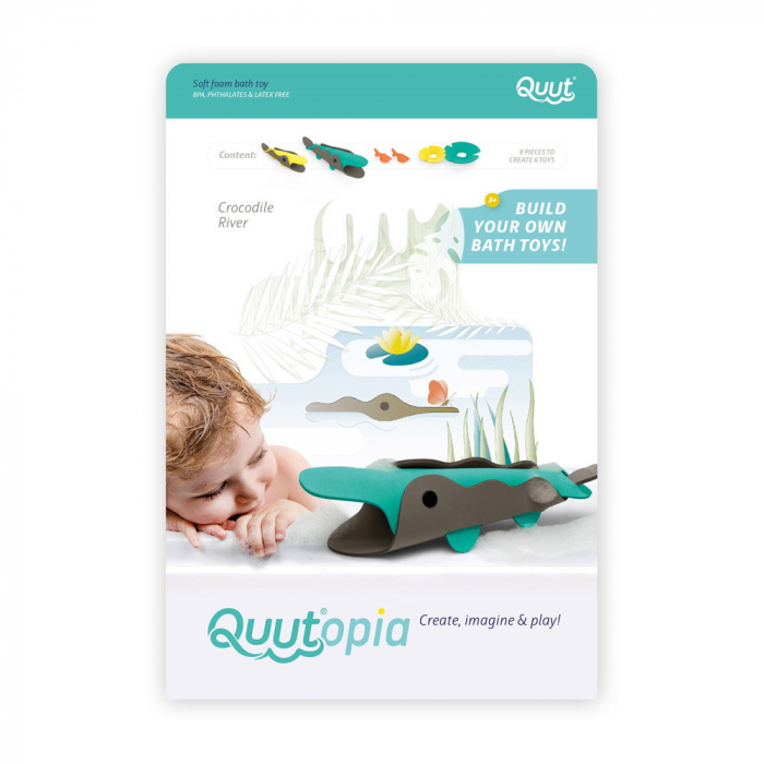 Crocodile River, set creativ de baie, Quut Toys [1]